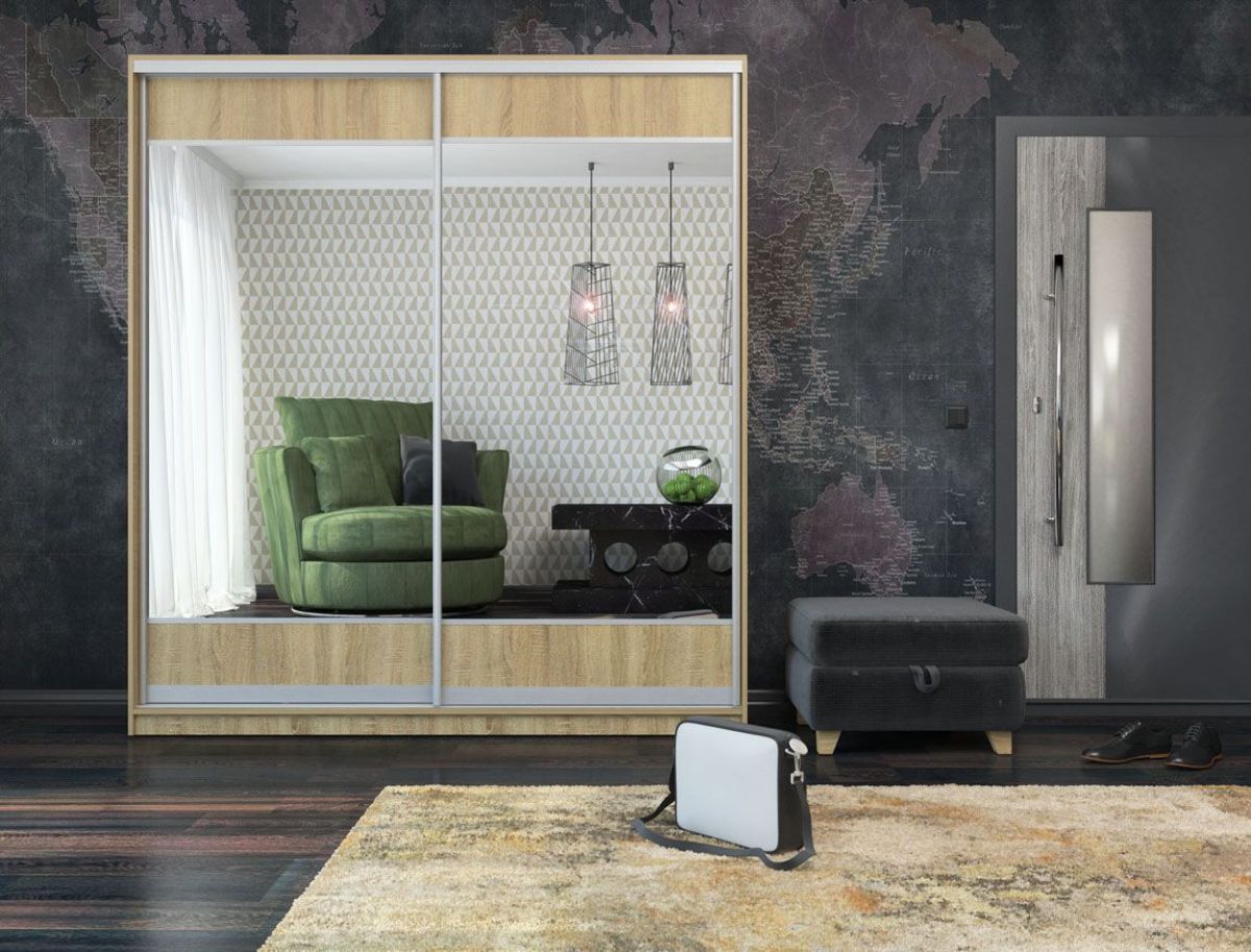 Шкаф-купе Светлана 2000 ЛДСП/Зеркало/ЛДСП (ЛДСП 2 кат.) | фото 6