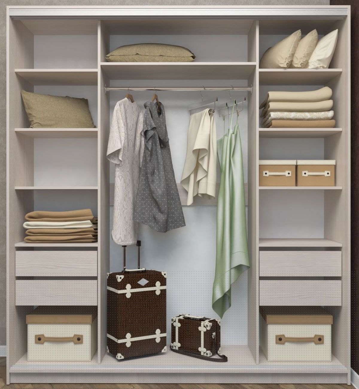 Шкаф-купе Юлия 2200 ЛДСП/Зеркало/ЛДСП (ЛДСП 2 кат.) | фото 2