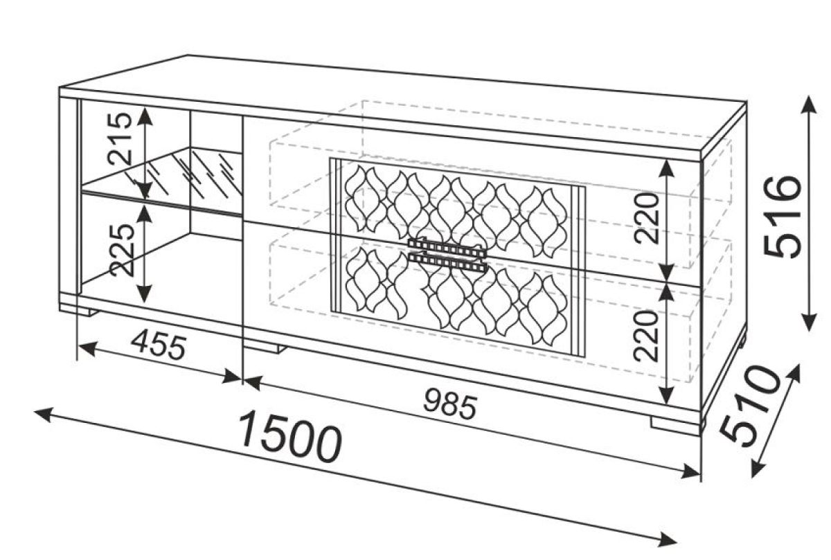 Тумба под ТВ Тиффани М03 (Белый) | фото 2