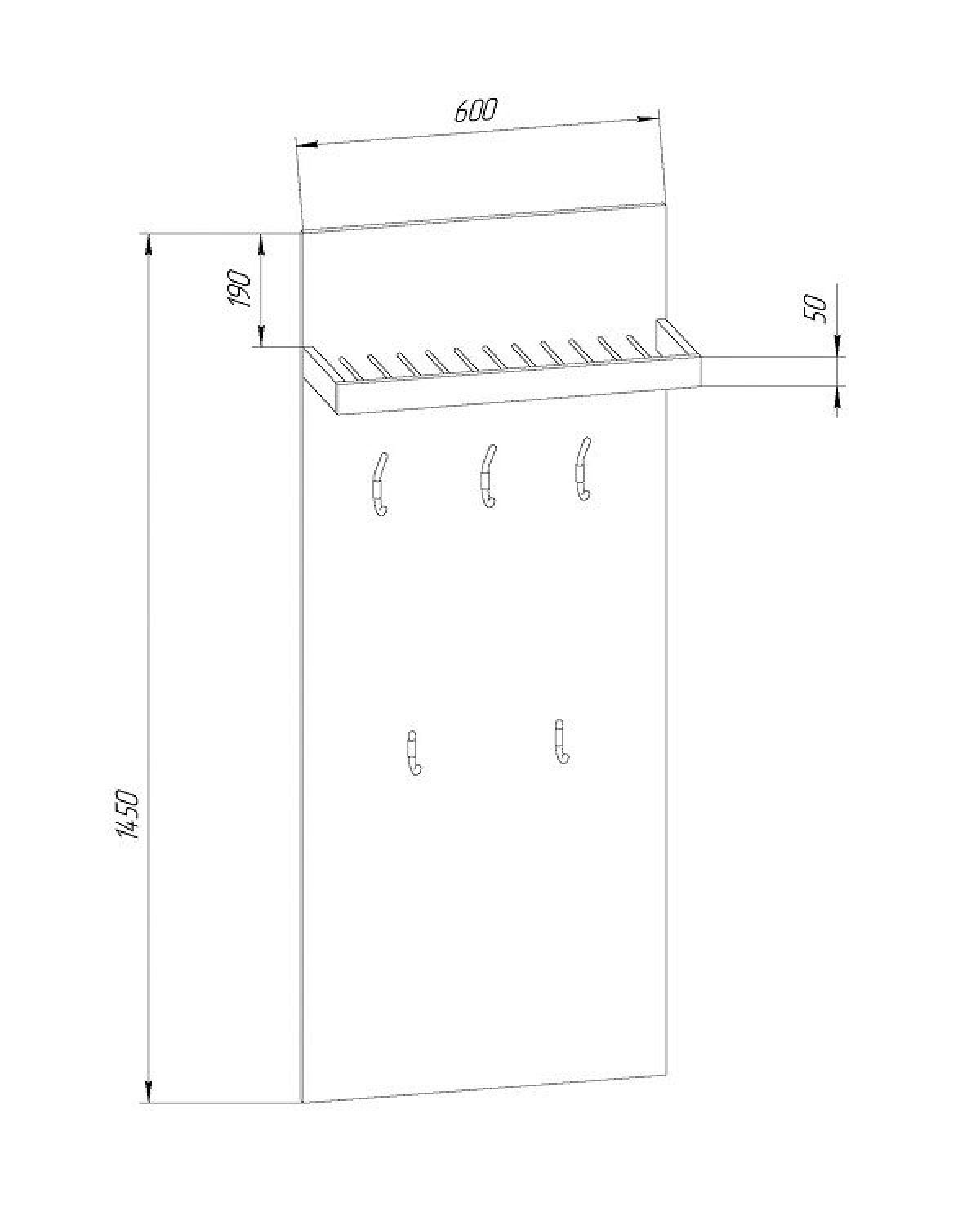 Прихожая-вешалка малая 600 | фото 2