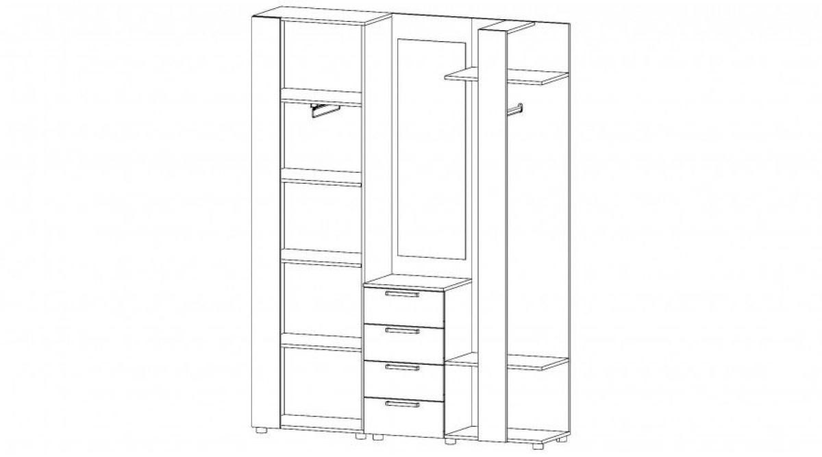 ЛОФТ Прихожая (цемент темный/цемент светлый) | фото 4