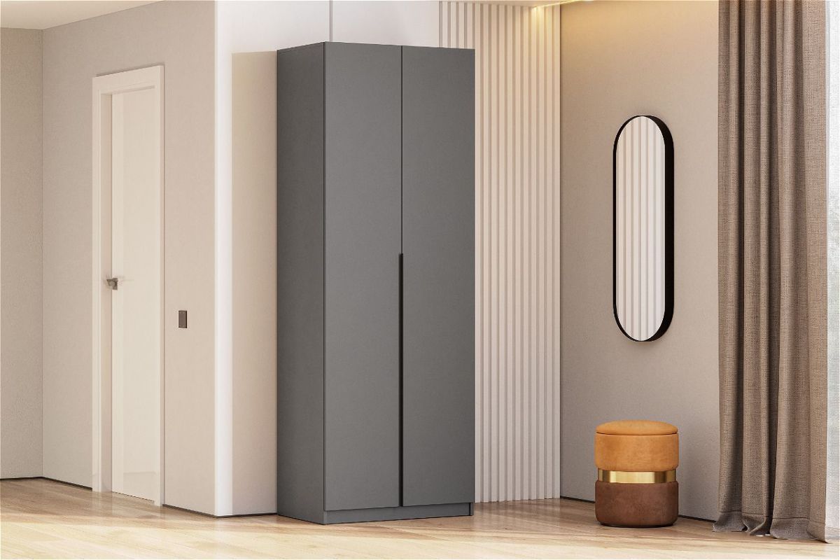 Шкаф ШК-5 + 4 полки + ящики (800) Графит | фото 2