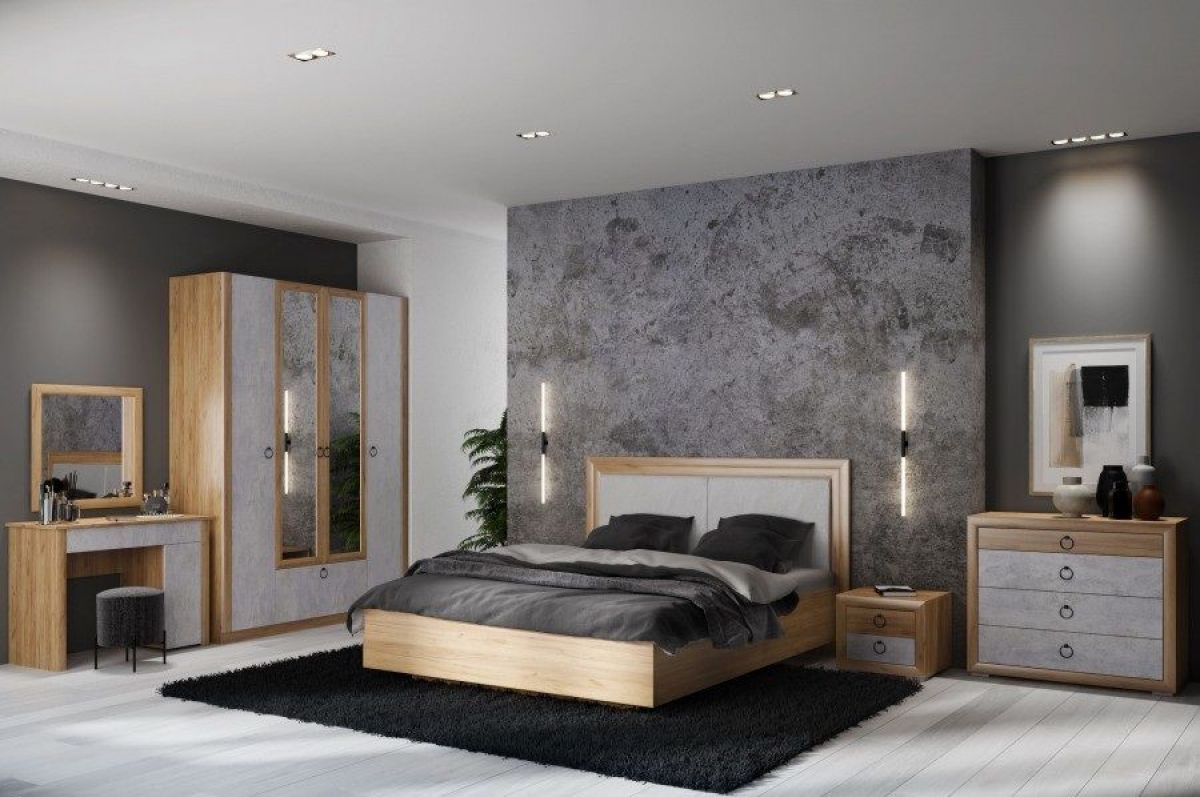 Кровать парящая 1.6 с ПМ и мягкой частью Глэдис М33 (Дуб Золотой) | фото 2