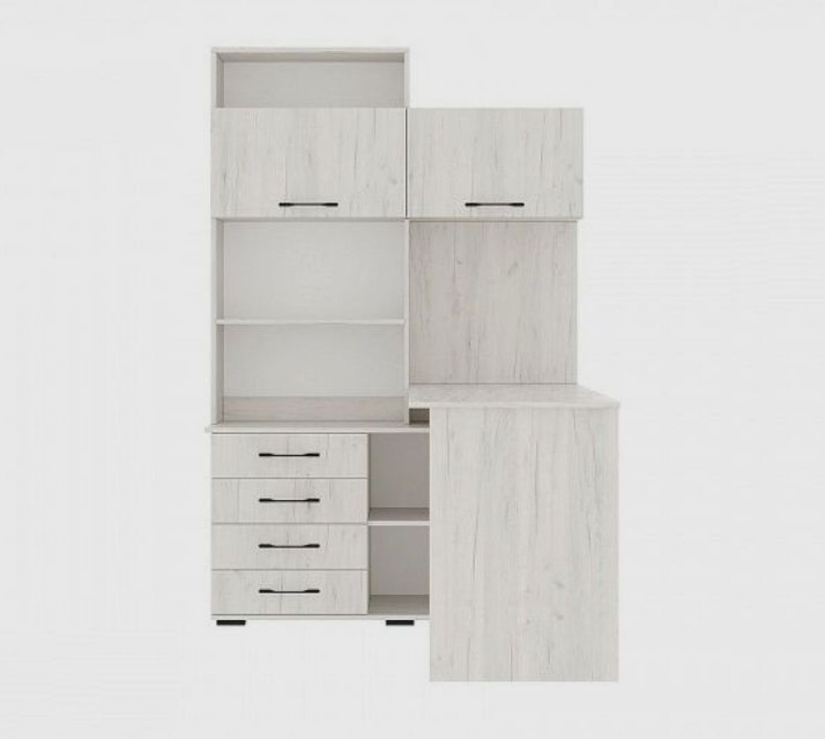 Стол компьютерный "ПКС-11" ПРАВЫЙ (дуб крафт белый) | фото 3