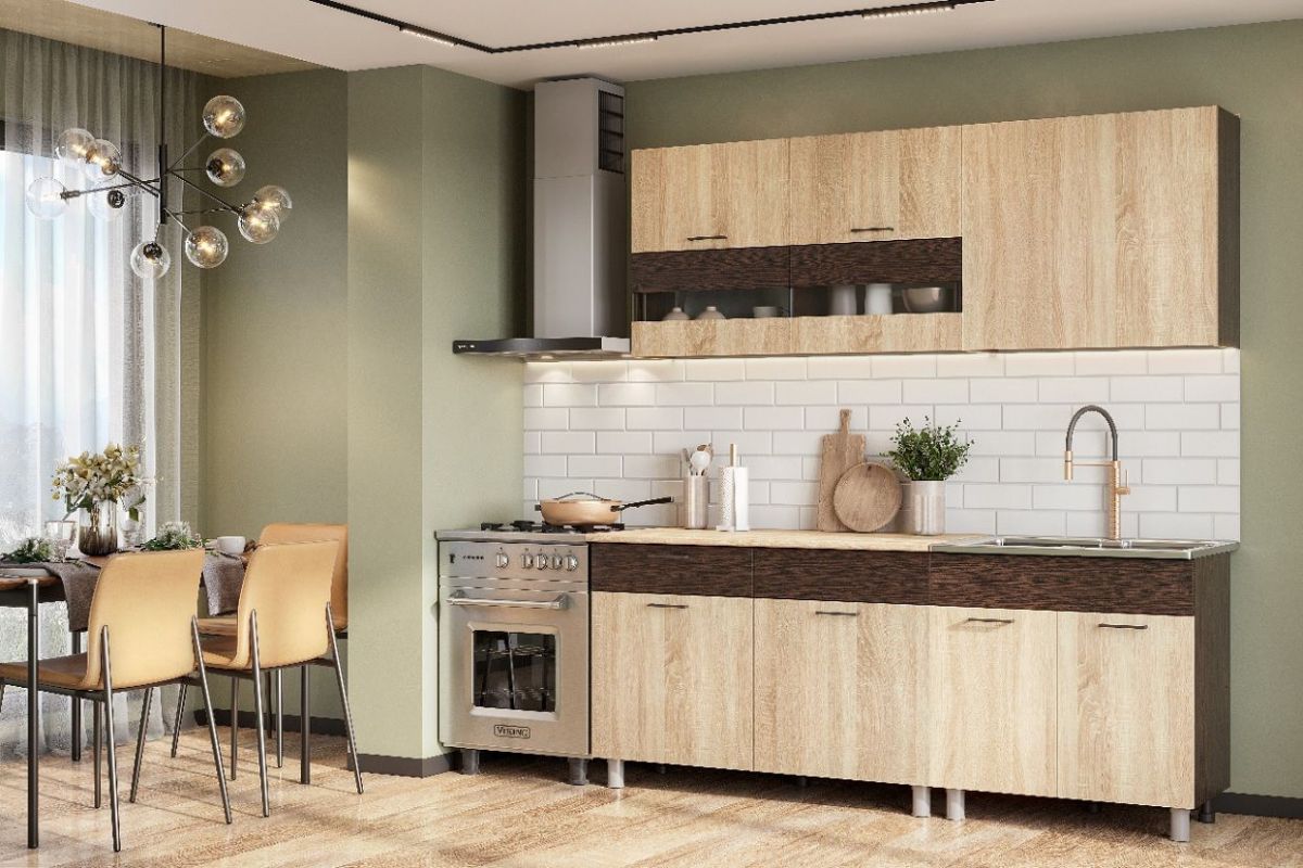 Кухонный гарнитур Босфор (Дуб Венге/Дуб Сонома) 2000 | фото 12