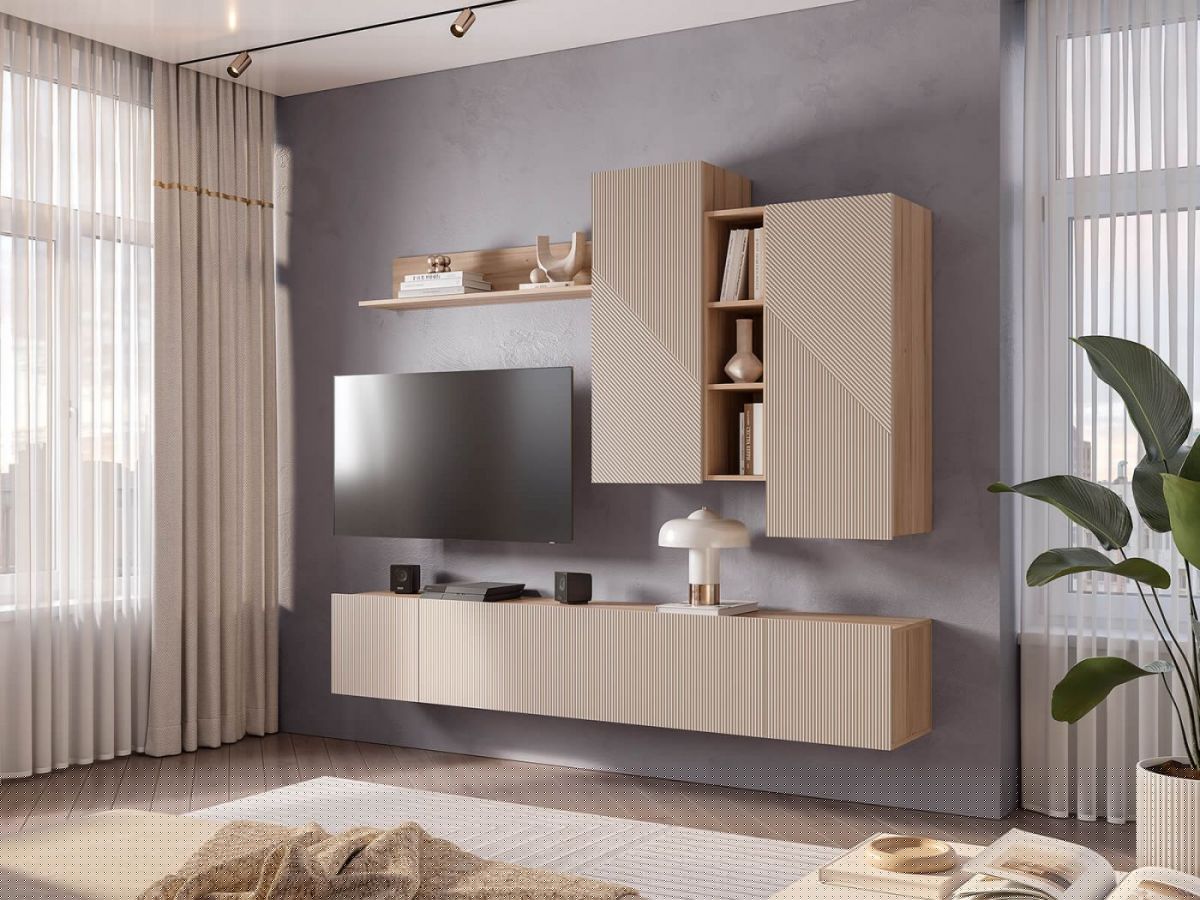 Гостиный модуль Эмилия ГМ-12 (Дуб смоки/Айриш (MF03)) | фото 3