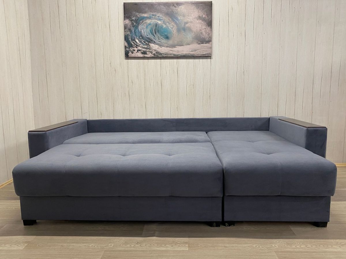 Диван угловой Комфорт-3 (НПБ+МДФ) велюр Monaco 13 | фото 5