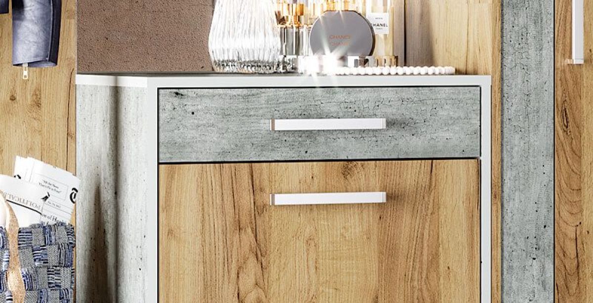 Прихожая Кензо (крафт/бетон) вешалка+шкаф | фото 5