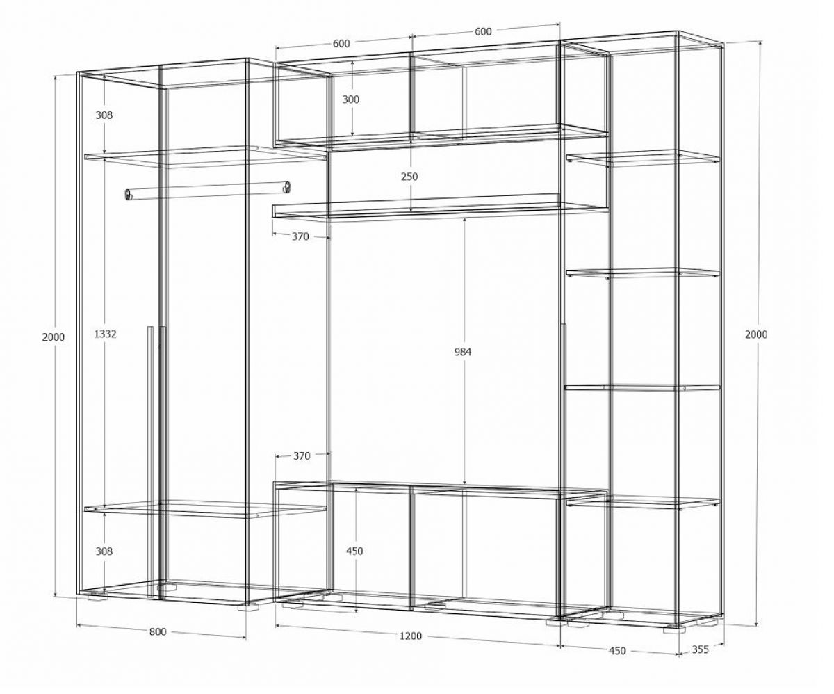 Гостиная Норден (Дуб Крафт белый) | фото 4