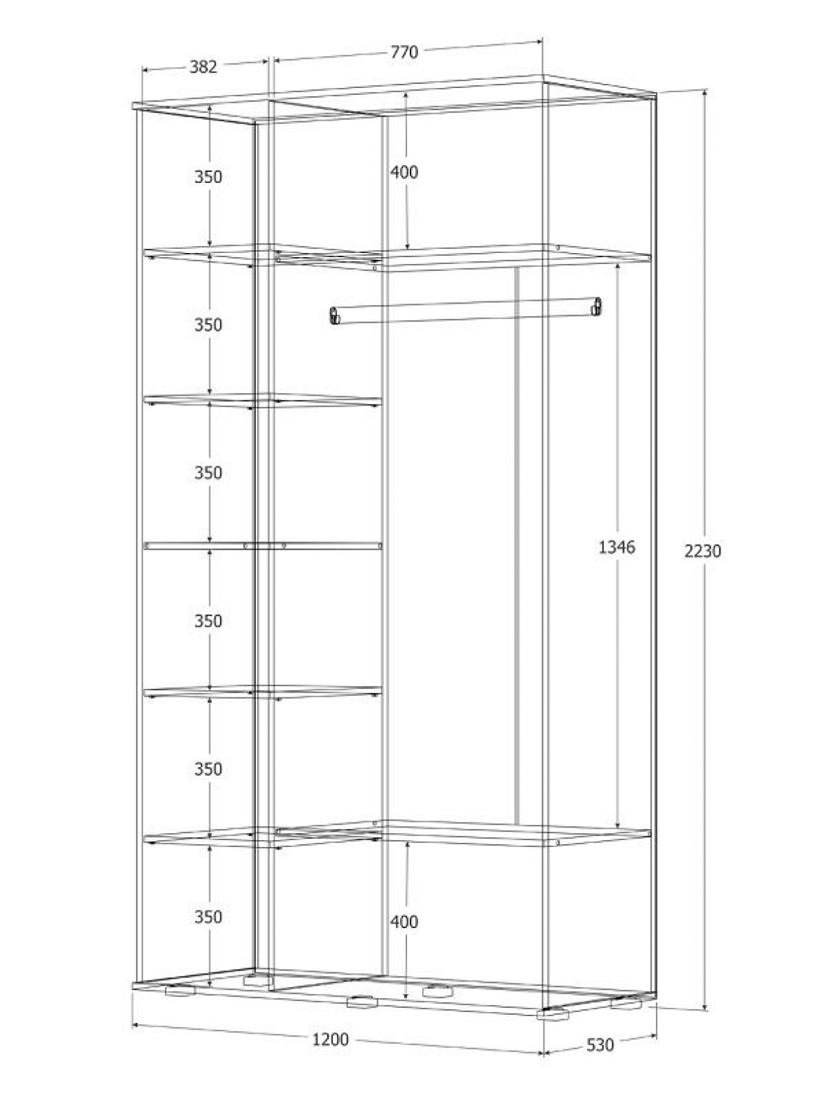 Шкаф Норден 1200 (Дуб Крафт белый) | фото 3