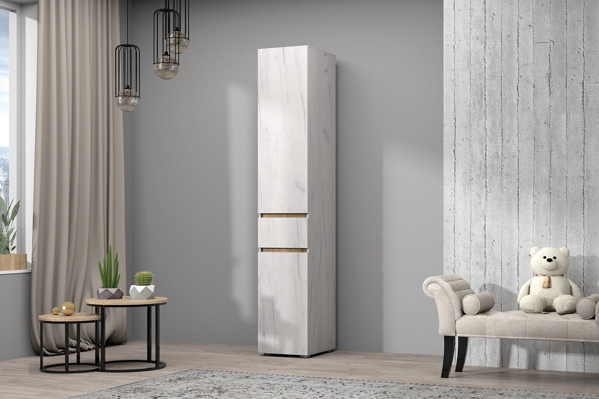 Модульная система Лиана (Дуб Крафт Белый/Дуб Крафт Золотой) | фото 4