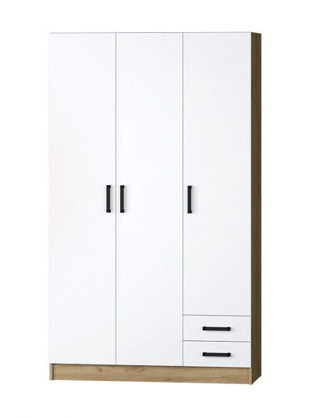 Шкаф распашной Эконом (Дуб крафт золотой/Белый текстурный) | фото 3