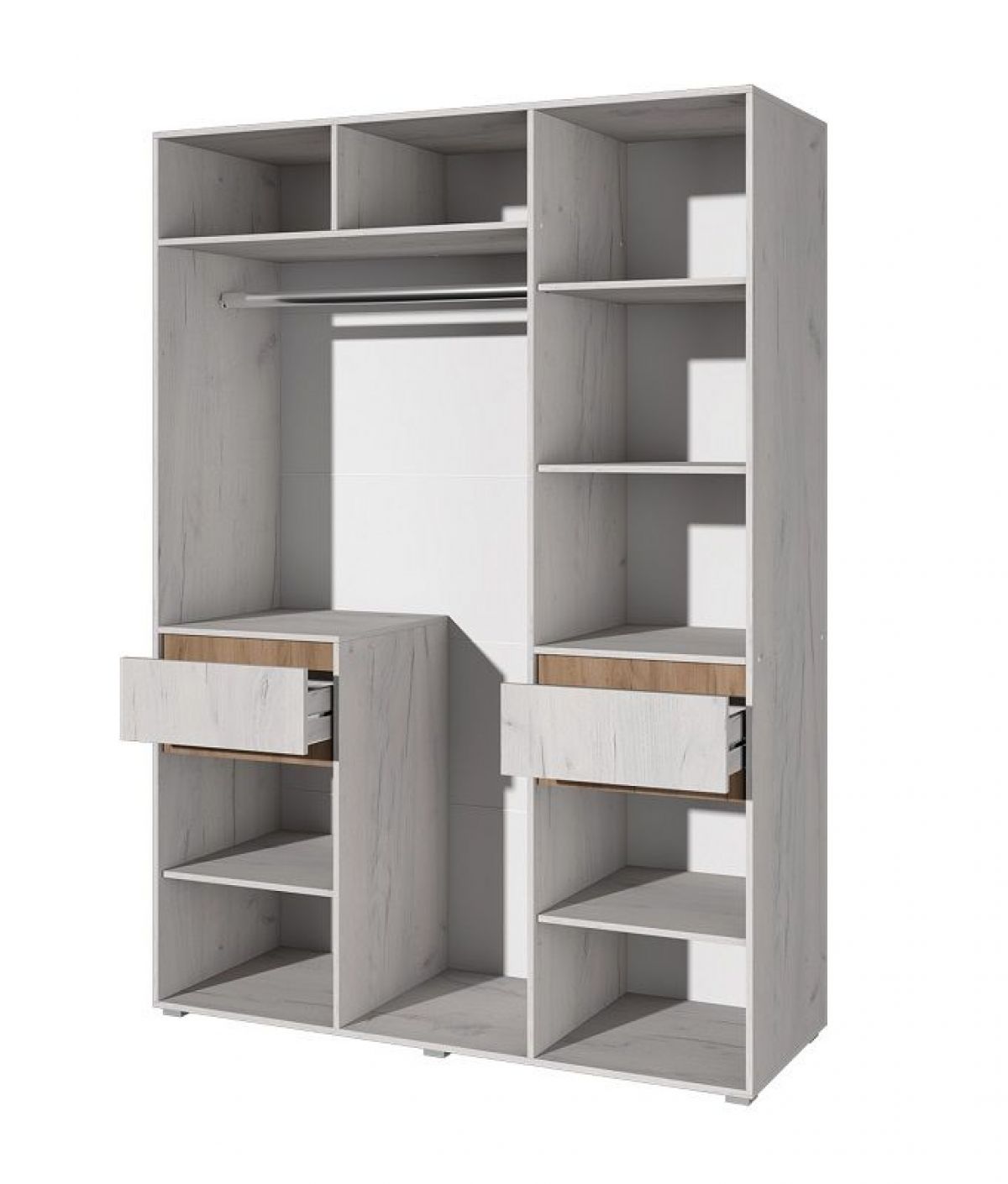 Спальный гарнитур Лиана (Дуб Крафт Белый/Дуб Крафт Золотой) | фото 14