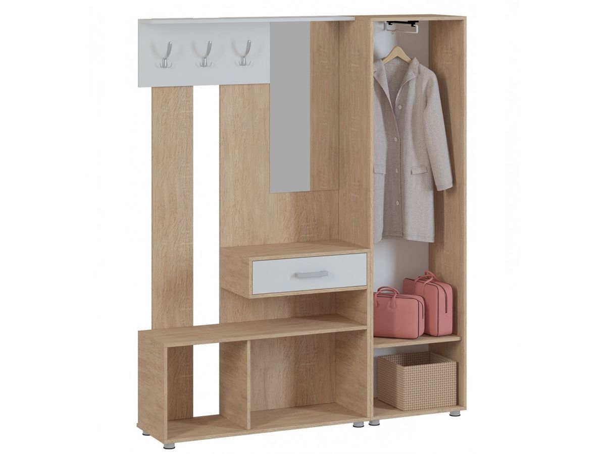 ЭНТЕР 1 Прихожая (модульная) дуб сонома/белый | фото 3