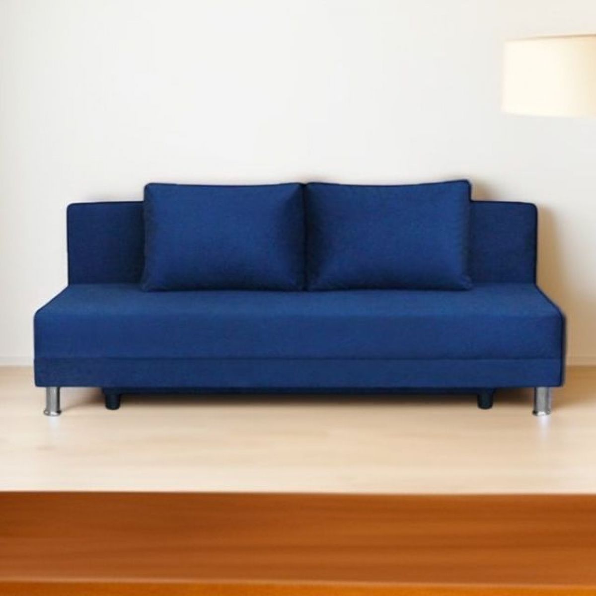 Диван-кровать Комфорт ЛАЙТ без подлокотников (2 подушки) Синий | фото 2