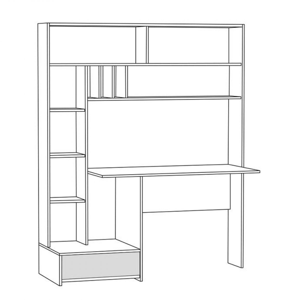 Стол письменный 03.243 Н Лайт (Плэйн, Дымчатый Зеленый K521) | фото 3
