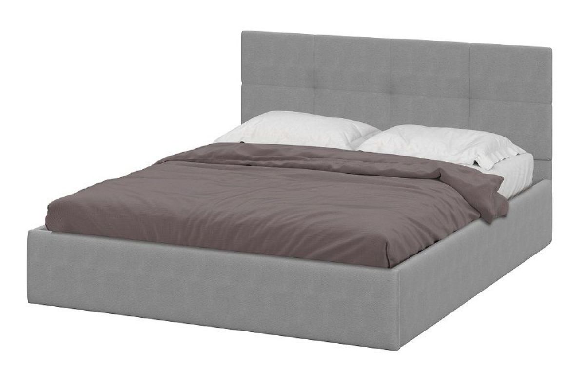 Кровать двойная №4 с основанием (Серый) | фото 2