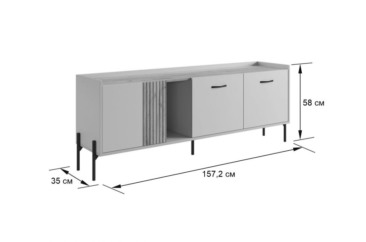 ДОМИНИКА Гостиная (модульная) кашемир/дуб крафт золотой | фото 2