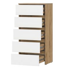 НЕКСТ 1 Спальный гарнитур (модульный) Дуб Золотой/Белый | фото 9