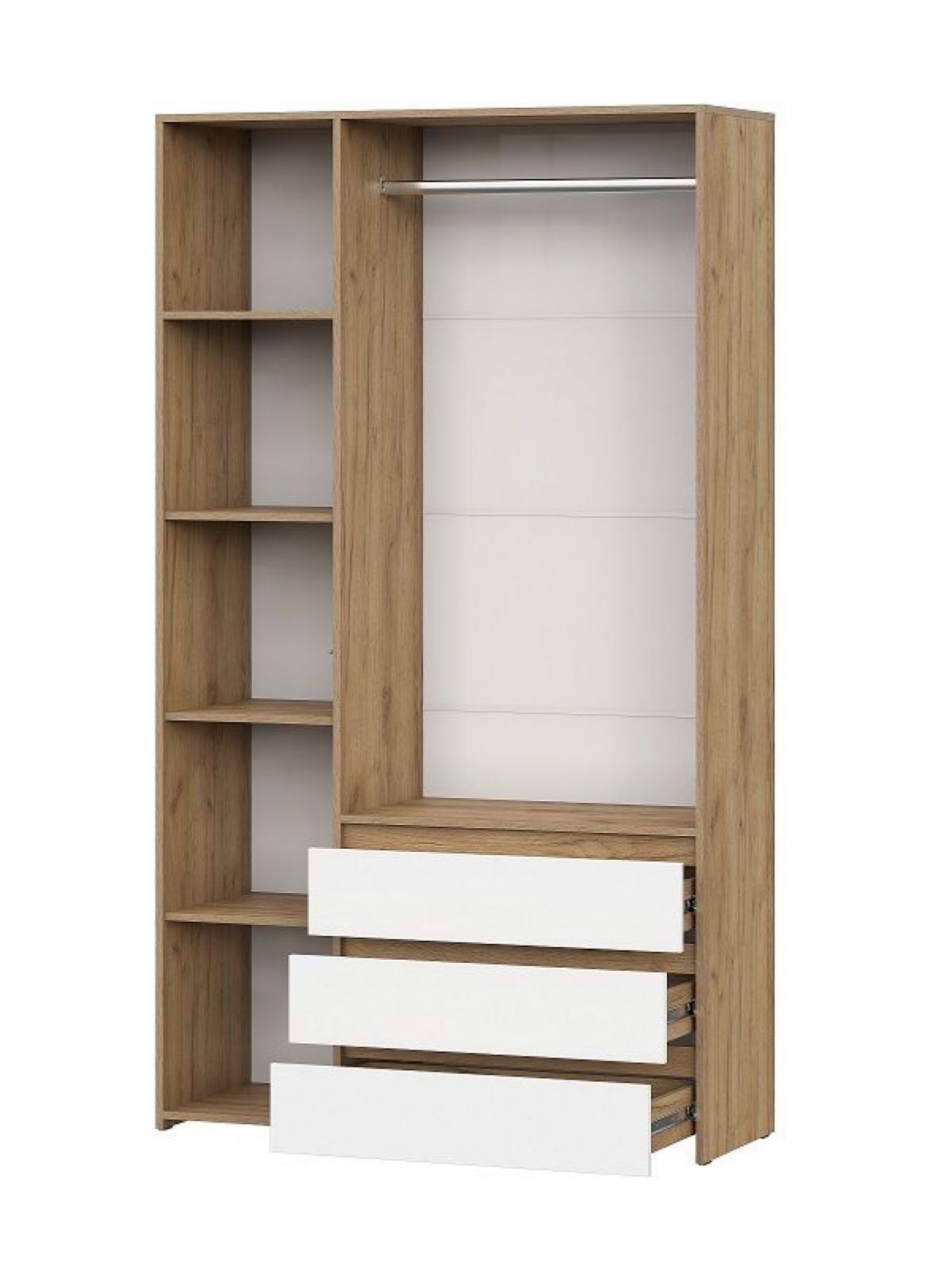 НЕКСТ 1 Спальный гарнитур (модульный) Дуб Золотой/Белый | фото 13