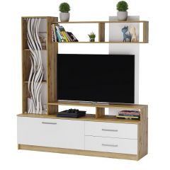 ДАРЬЯ Гостиная (Дуб Вотан/Белый глянец) | фото 4