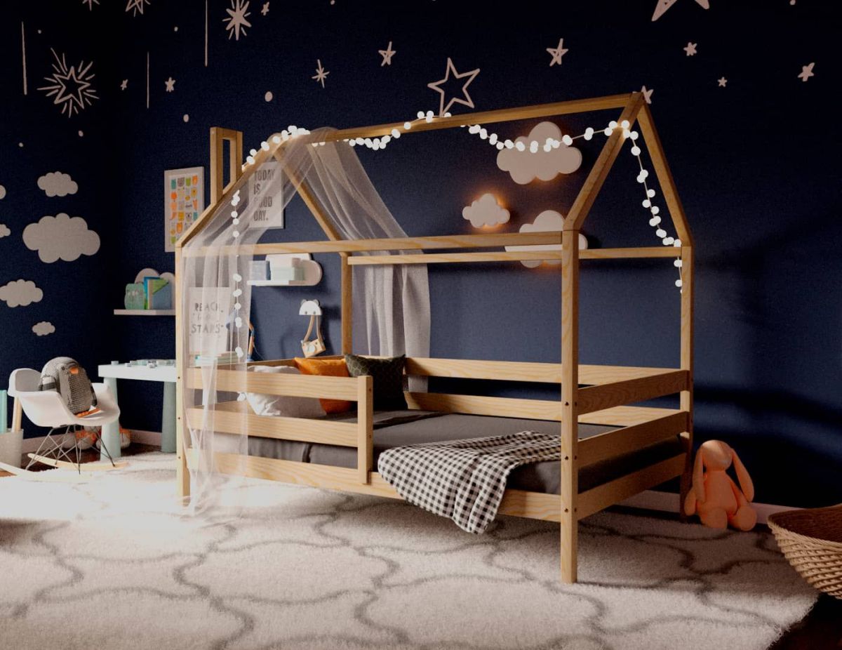 Кровать-домик 80*160 без покраски | фото 2