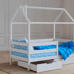 Кровать-домик 80*160 Белый | фото 3
