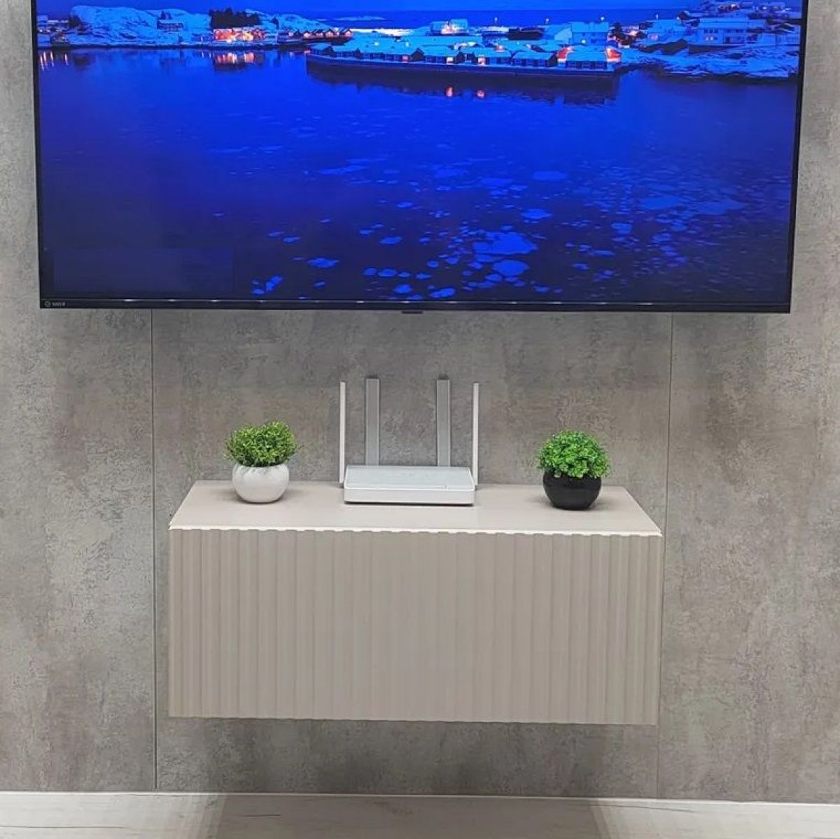 Тумба подвесная под ТВ LINES MTV1-MA 750 Бежевый (Леда-М 10.1.5) | фото 5