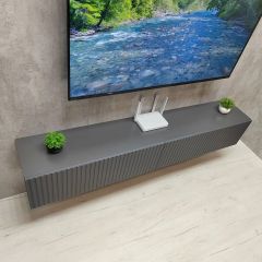 Тумба подвесная под ТВ LINES MTV3-MA 900 Темно-серый (Графит-M 10.1.25) | фото 10