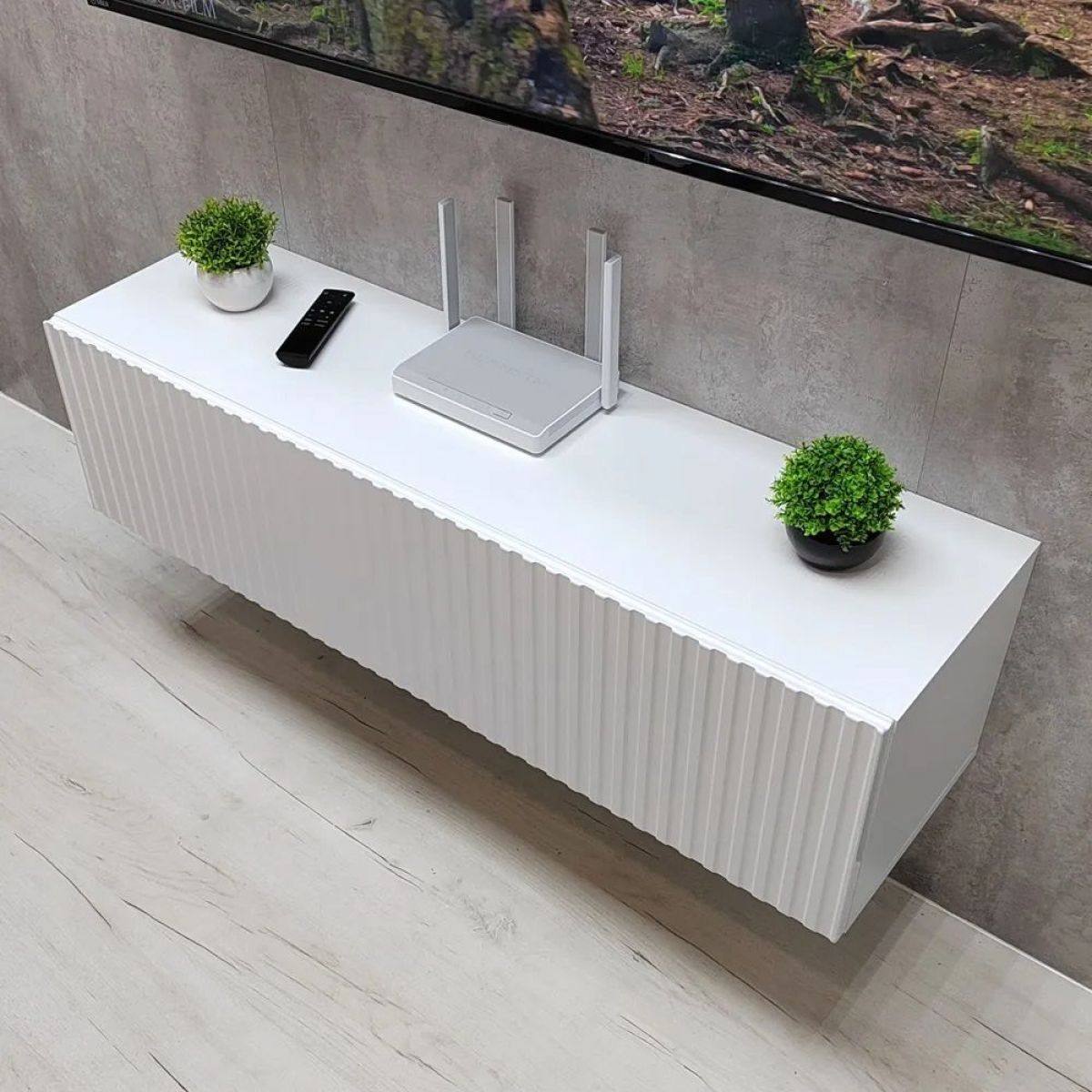 Тумба подвесная под ТВ LINES MTV4-MA 1150 Белый матовый (Белый-M 10.1.2) | фото 2