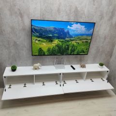 Тумба подвесная под ТВ LINES MTV4-MA 1150 Белый матовый (Белый-M 10.1.2) | фото 11