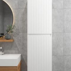 Шкаф пенал навесной для ванной MH11-MA 450х1548 (Белый-М 10.1.1) Белый глянец | фото 2