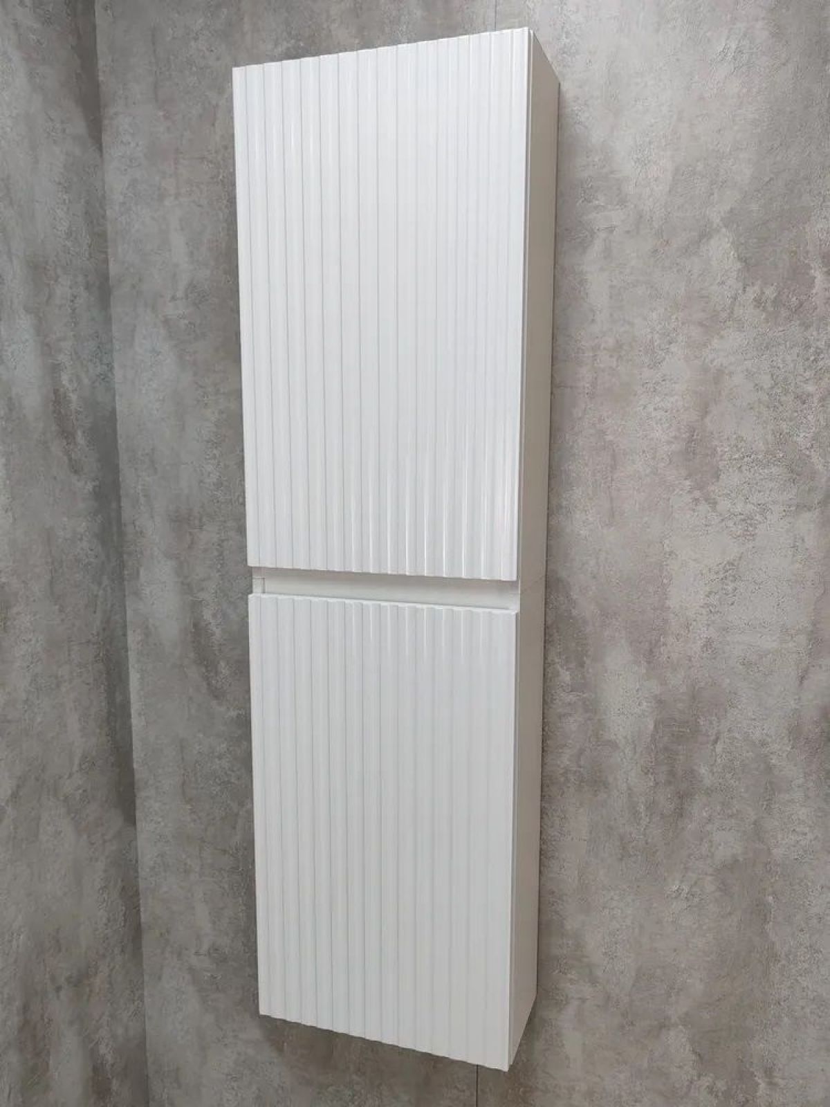 Шкаф пенал навесной для ванной MH11-MA 450х1548 (Белый-М 10.1.1) Белый глянец | фото 7