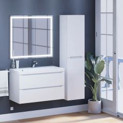 Тумба под раковину Uperwood Tanos 90 см, подвесная, белая матовая | фото 11