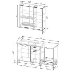 Кухонный гарнитур Антик 1600 h950 (Стол. 38мм) | фото 2