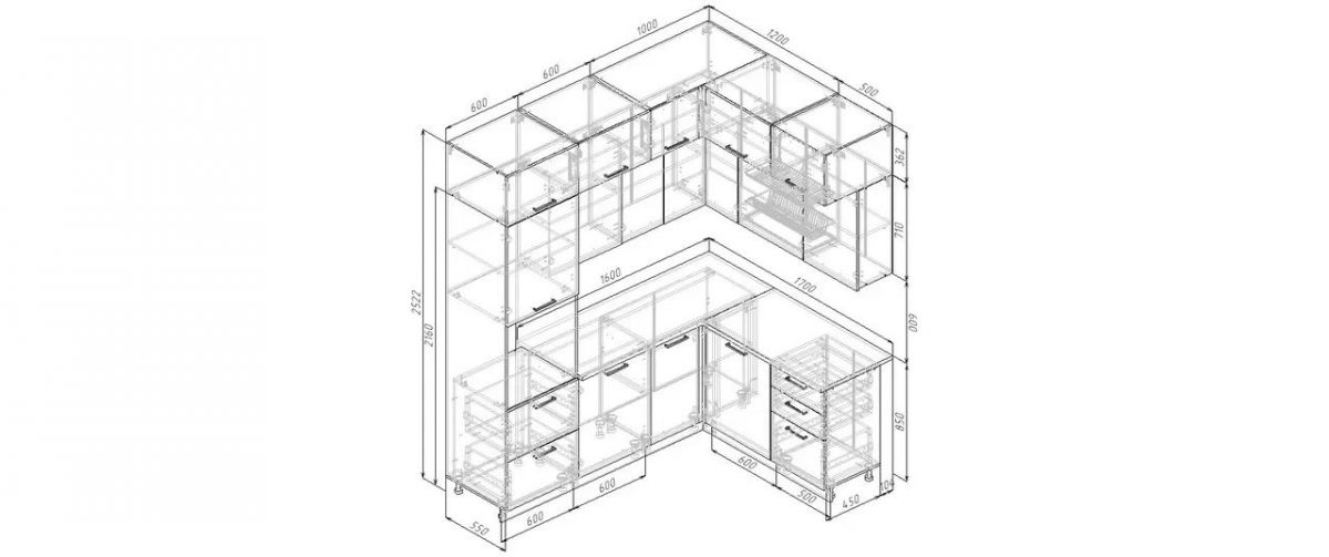 Кухонный гарнитур Бланка 2200*1700 (Стол. 26мм) | фото 2