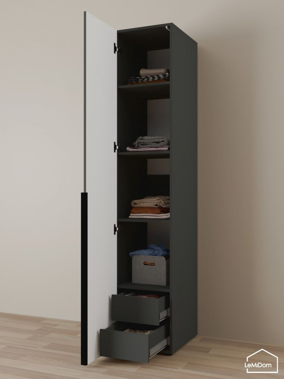 Шкаф Linnea MHR-1-4 2050х400х510 (Графит-М 11.1.25) | фото 6