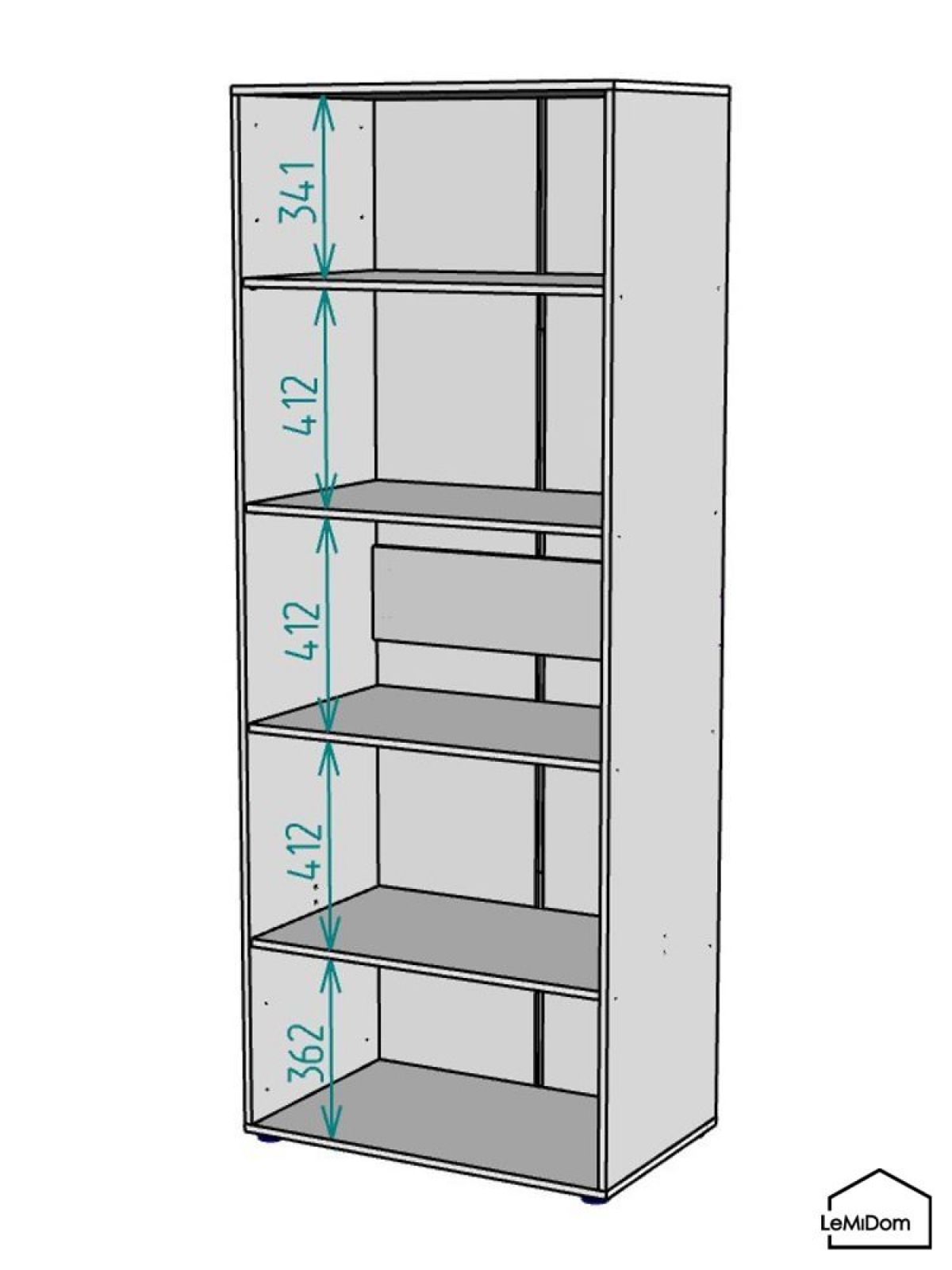 Шкаф Linnea MHR-2-2 2050х800х510 (Графит-М 11.1.25) | фото 3