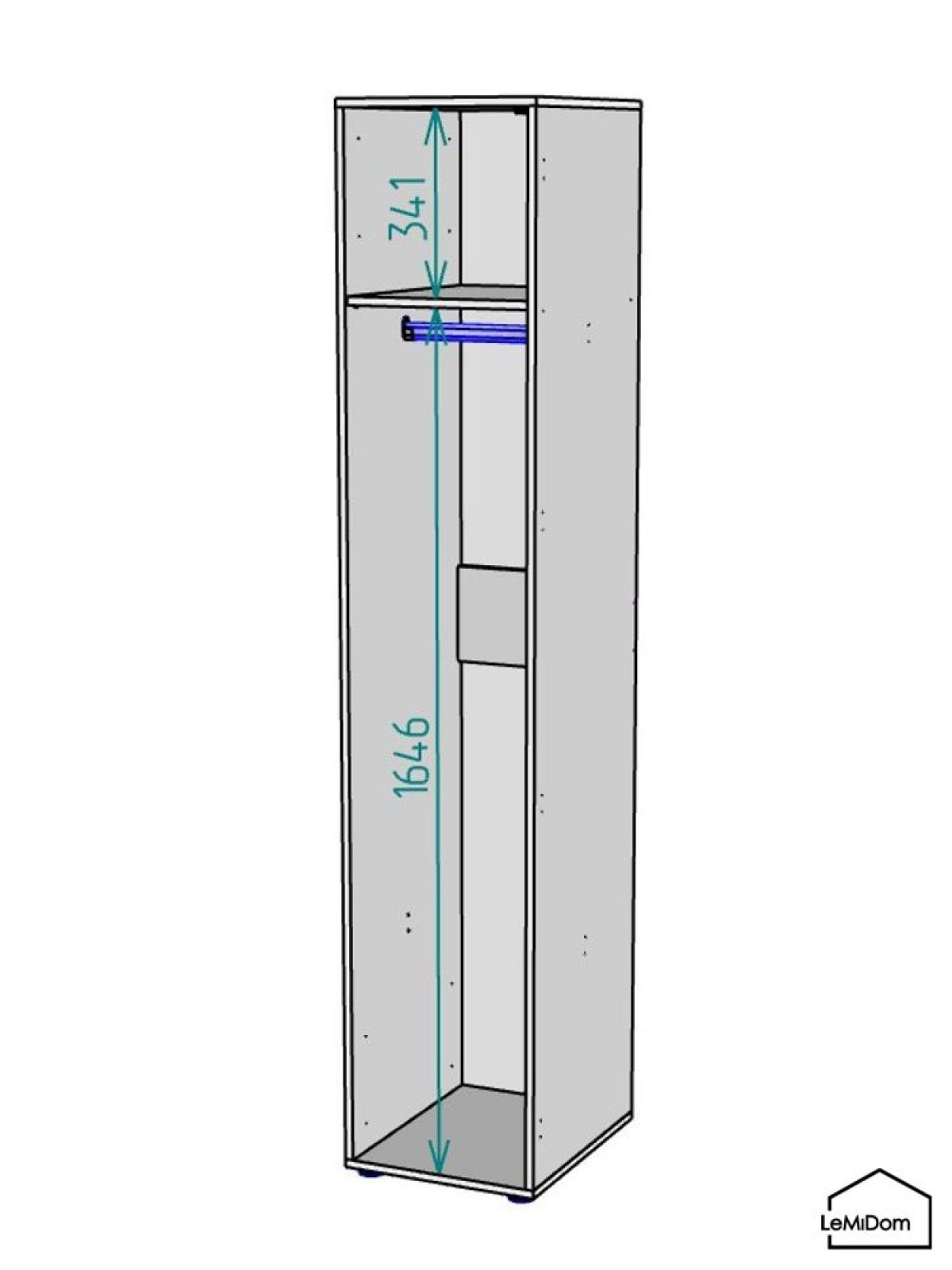Шкаф Linnea MHR-1 2050х400х510 (ДВ-М 11.1.25) | фото 3