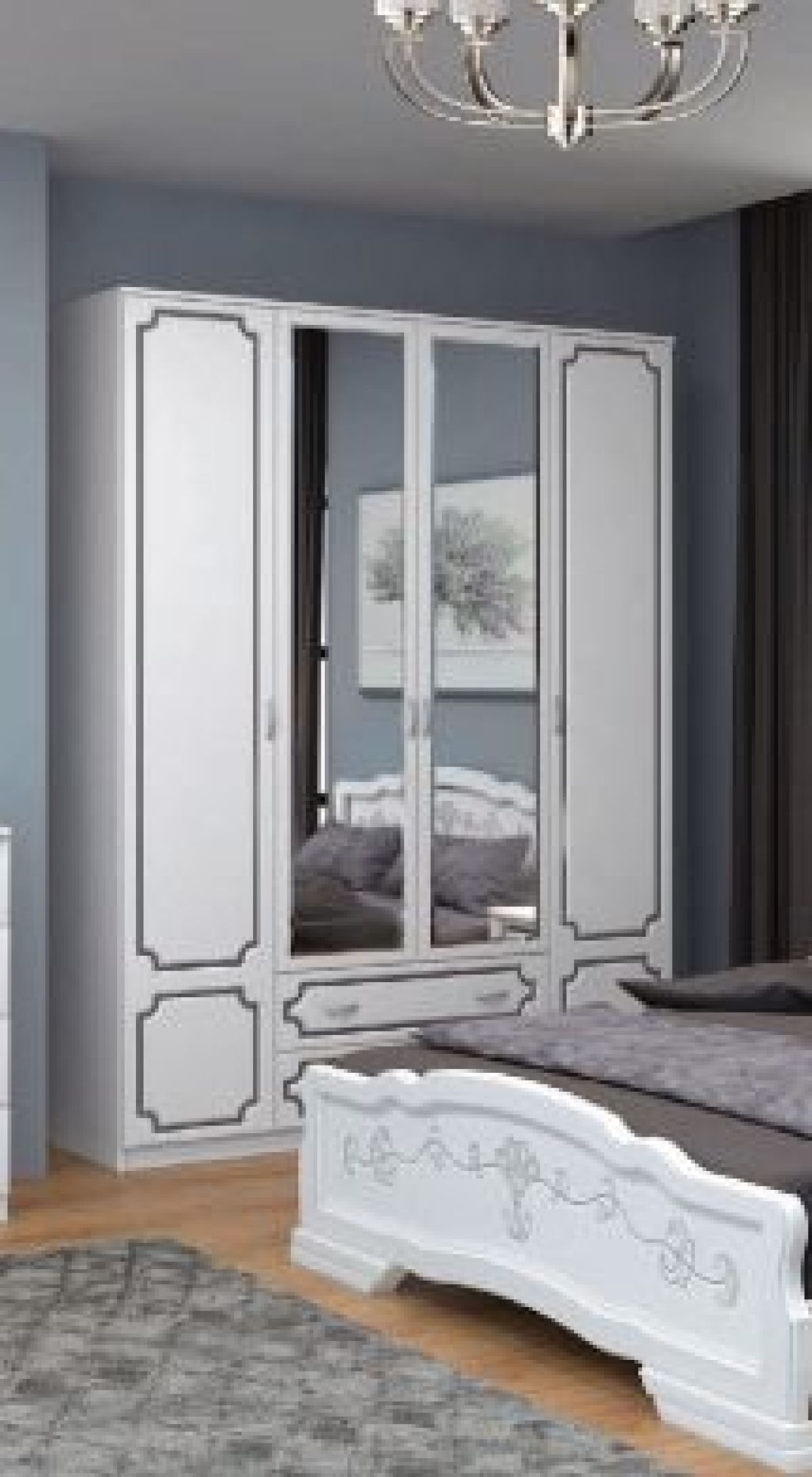 ЛАК Спальный гарнитур (модульный) белый | фото 6