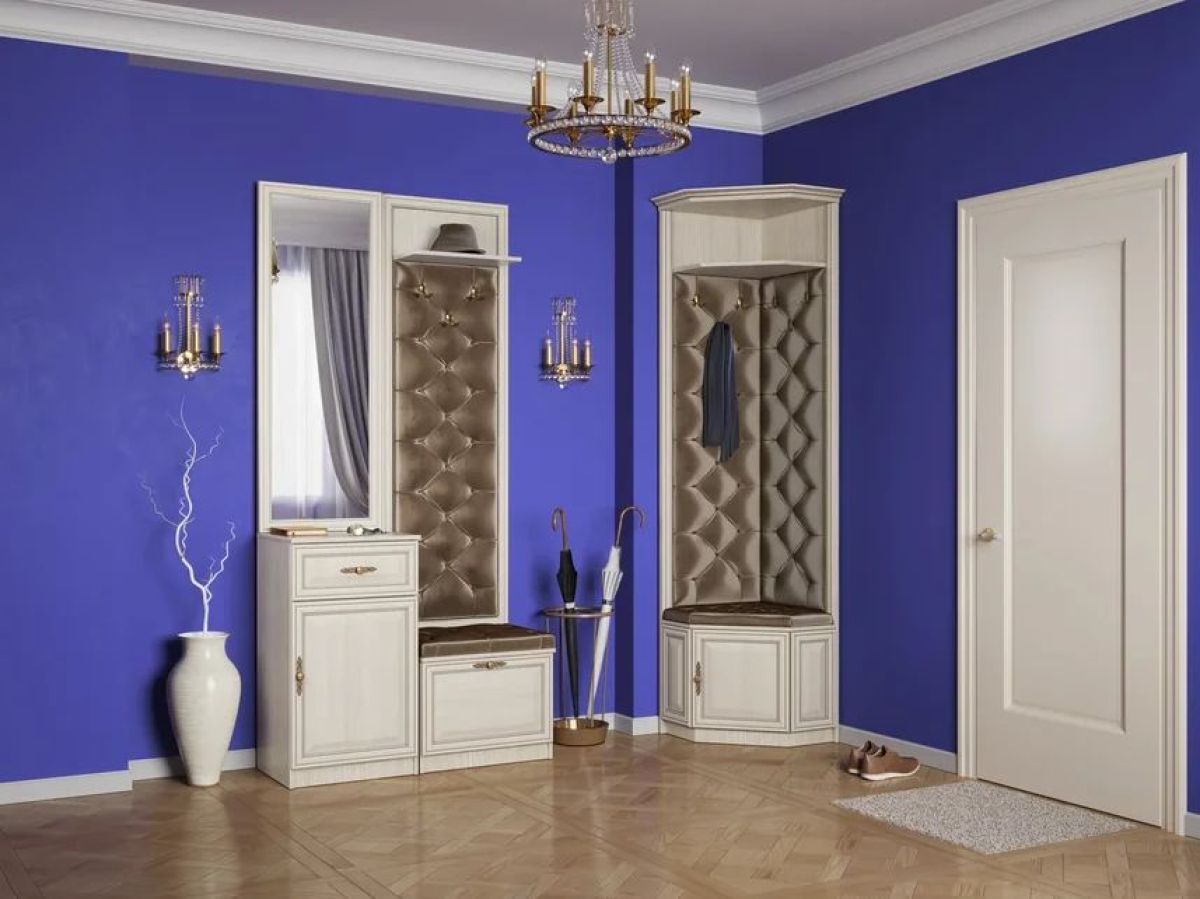 Тумба для обуви М06 "Габриэлла" (вудлайн кремовый/сандал белый/аруша венге патина/ткань велюр шоколад) | фото 3