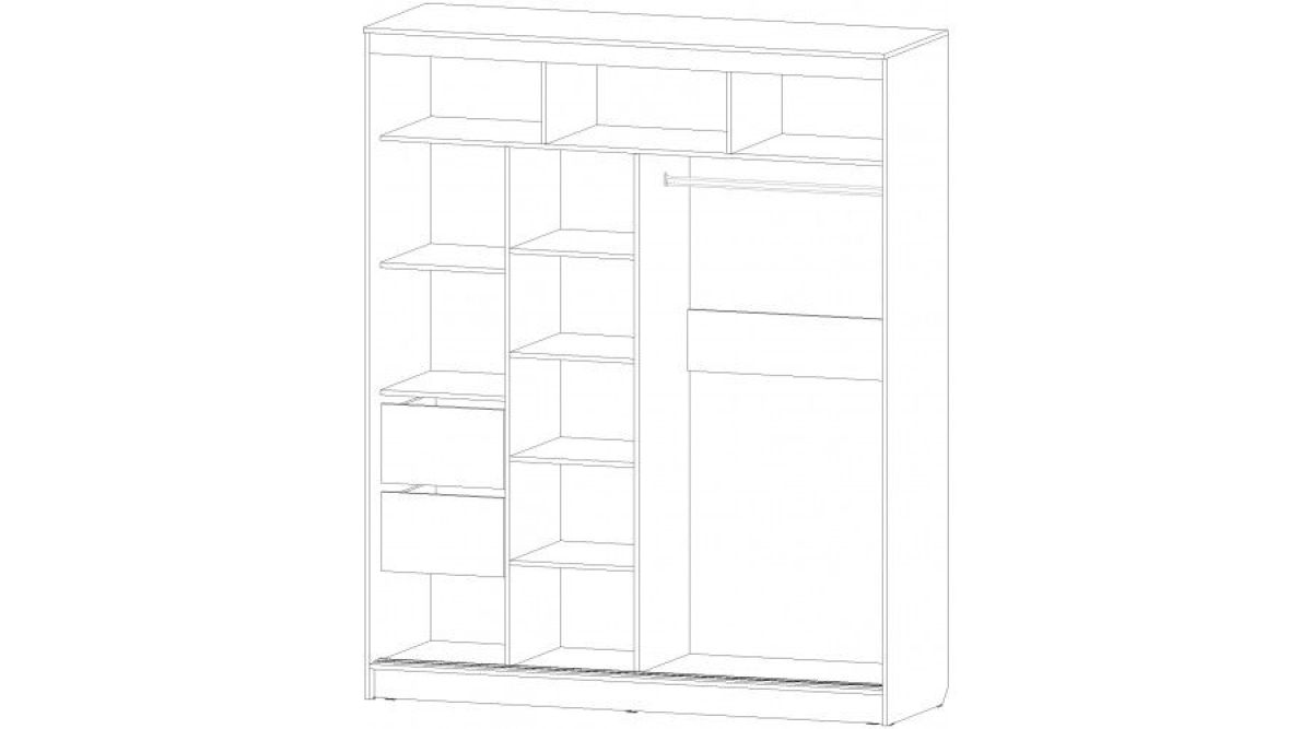 ВЕРОНА Шкаф-купе 1800 Венге/Анкор светлый | фото 2