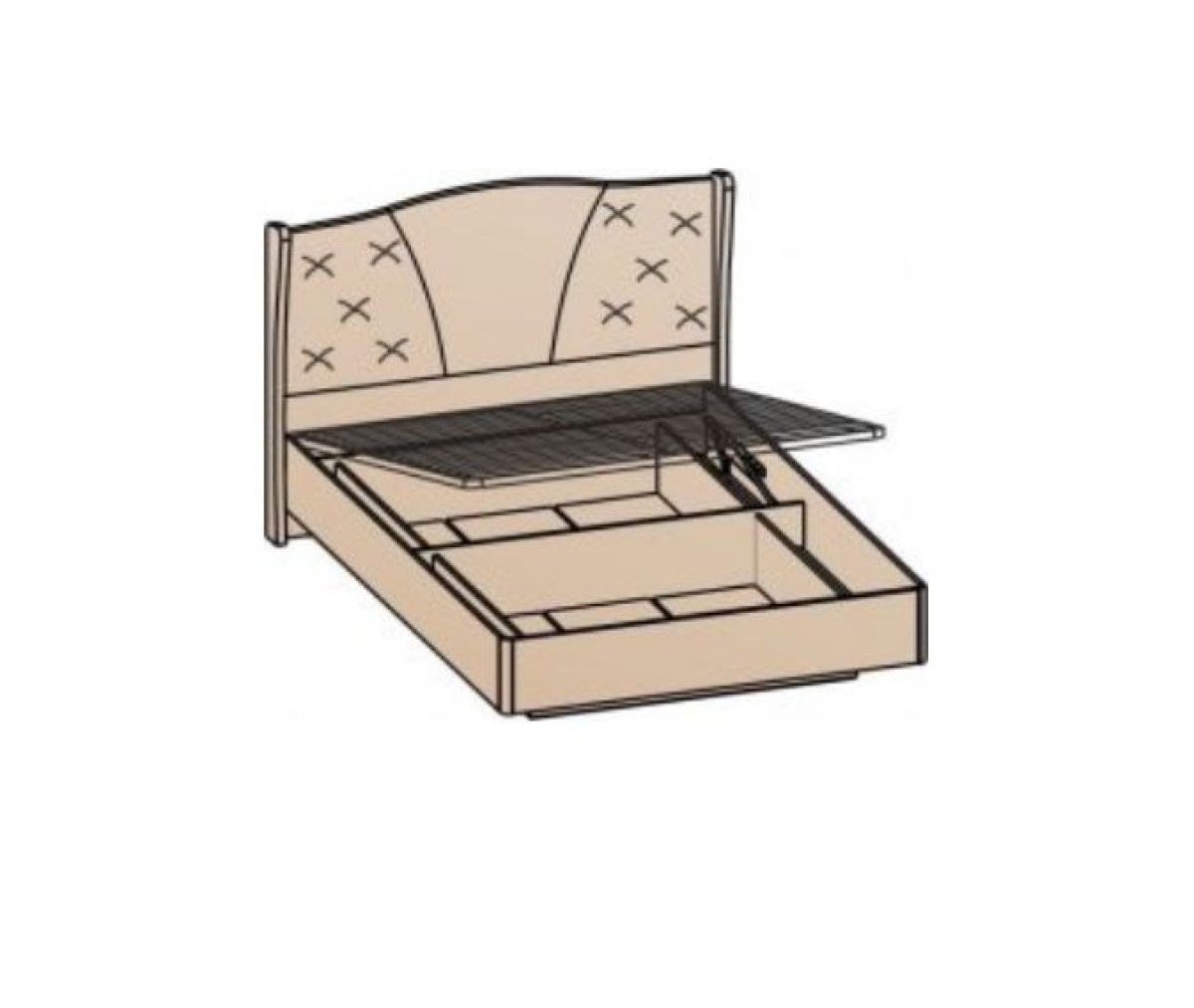 ШЕР Спальный Гарнитур (модульный) Дуб серый/Айронвуд серебро | фото 3