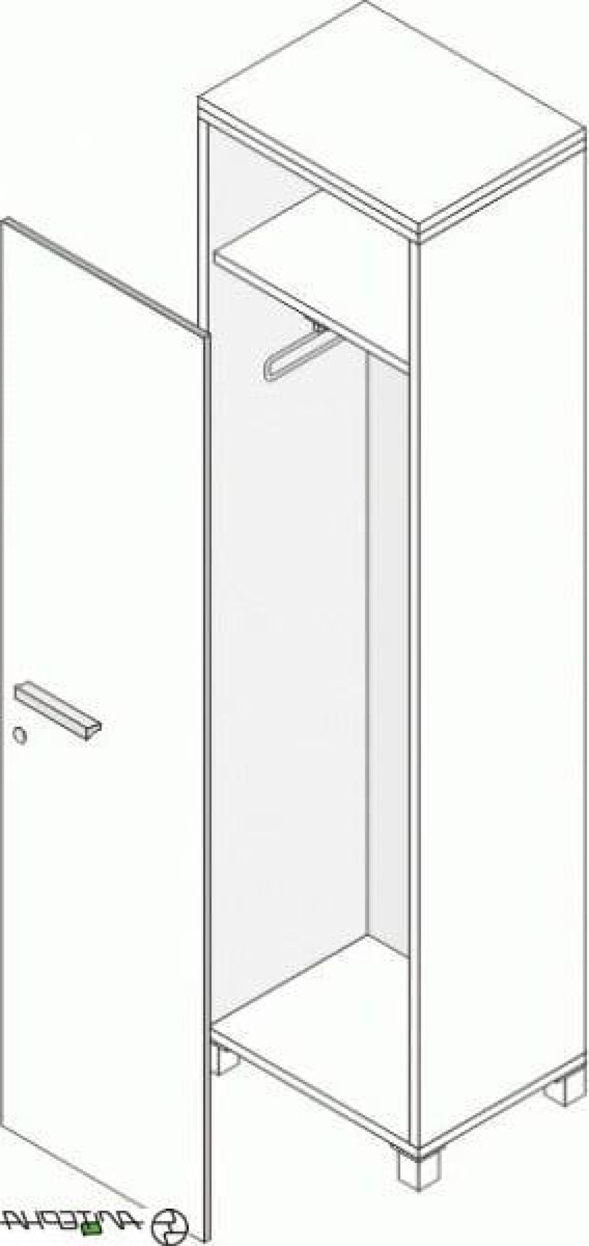 Гардероб с замком "Лауреат" (правый/левый) Л.Ш-6 | фото 2