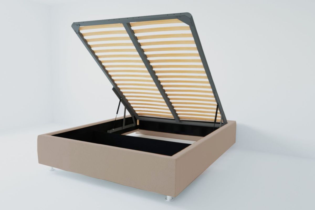 Кровать Подиум с ПМ 1600 (велюр серый) | фото 2