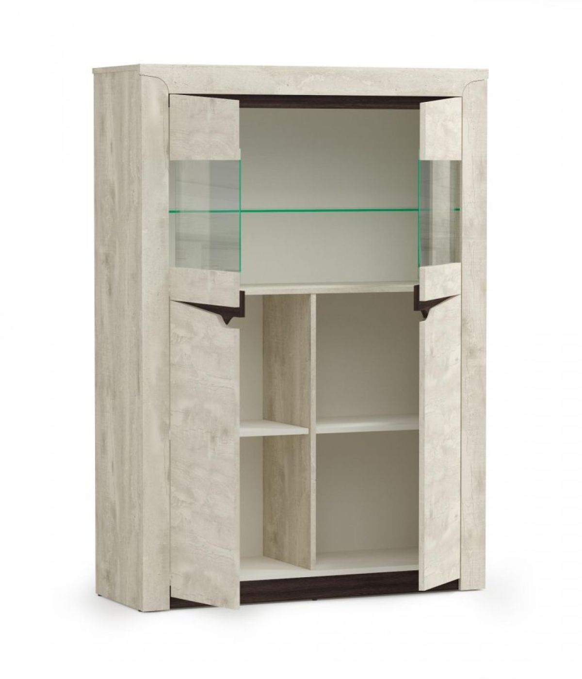 Шкаф комбинированный 33.15 "Лючия" (бетон пайн белый/венге/белый) | фото 2