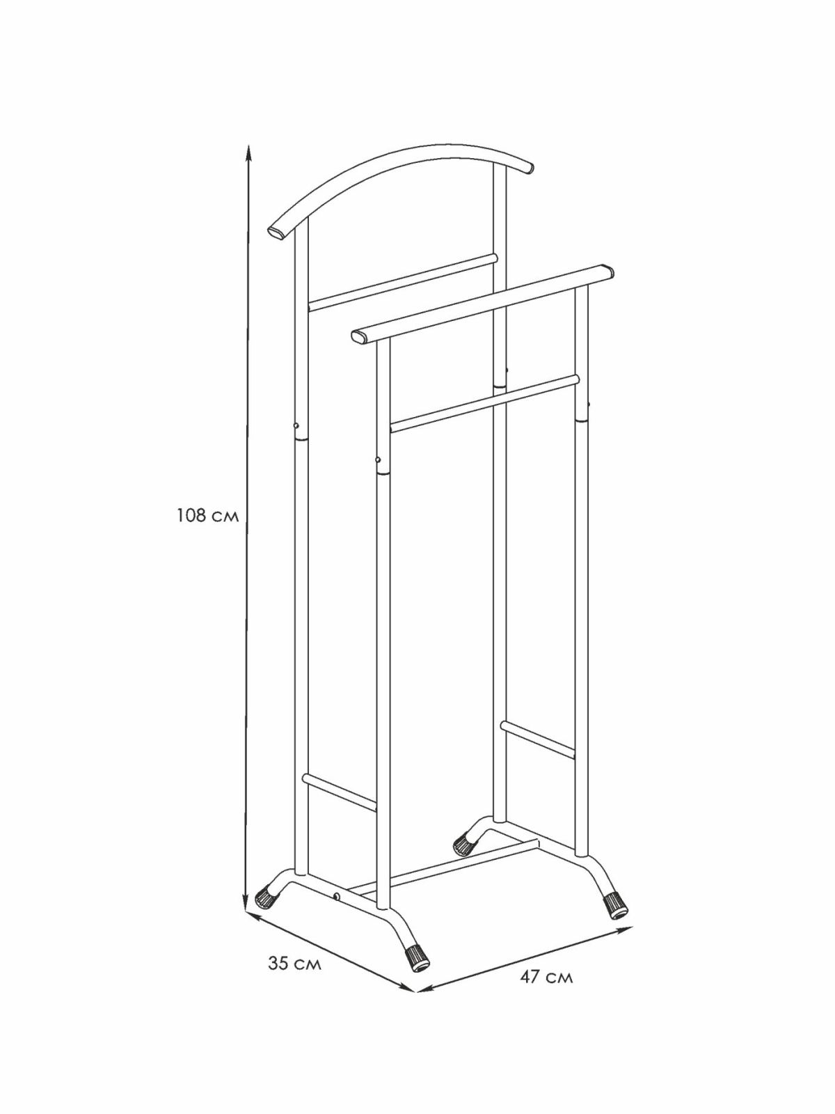 ВНП 300 Б Вешалка костюмная  "Стиль-3" Белый | фото 2
