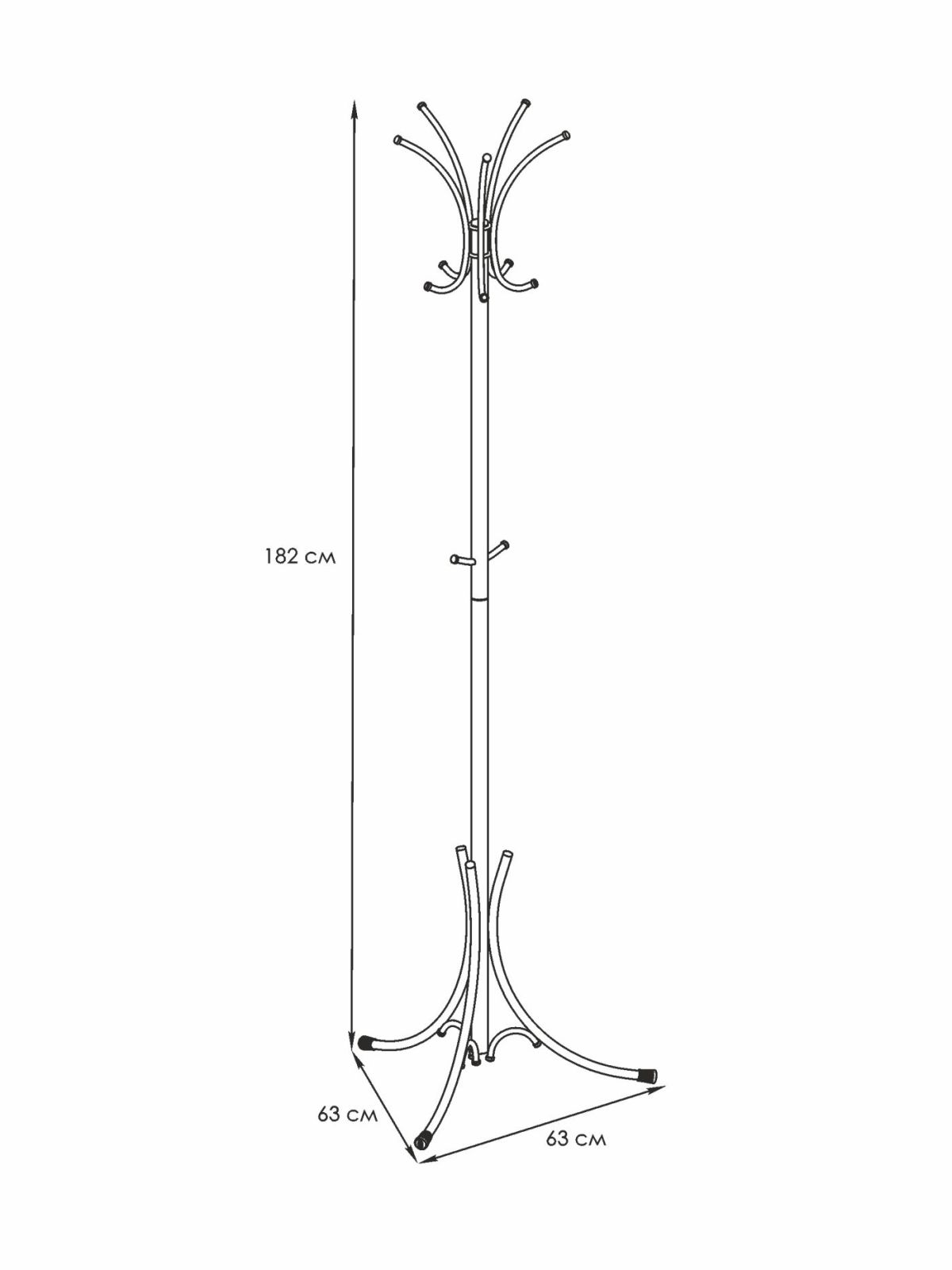 ВНП 17 Б Вешалка-стойка №3 "Корона" Белый | фото 2